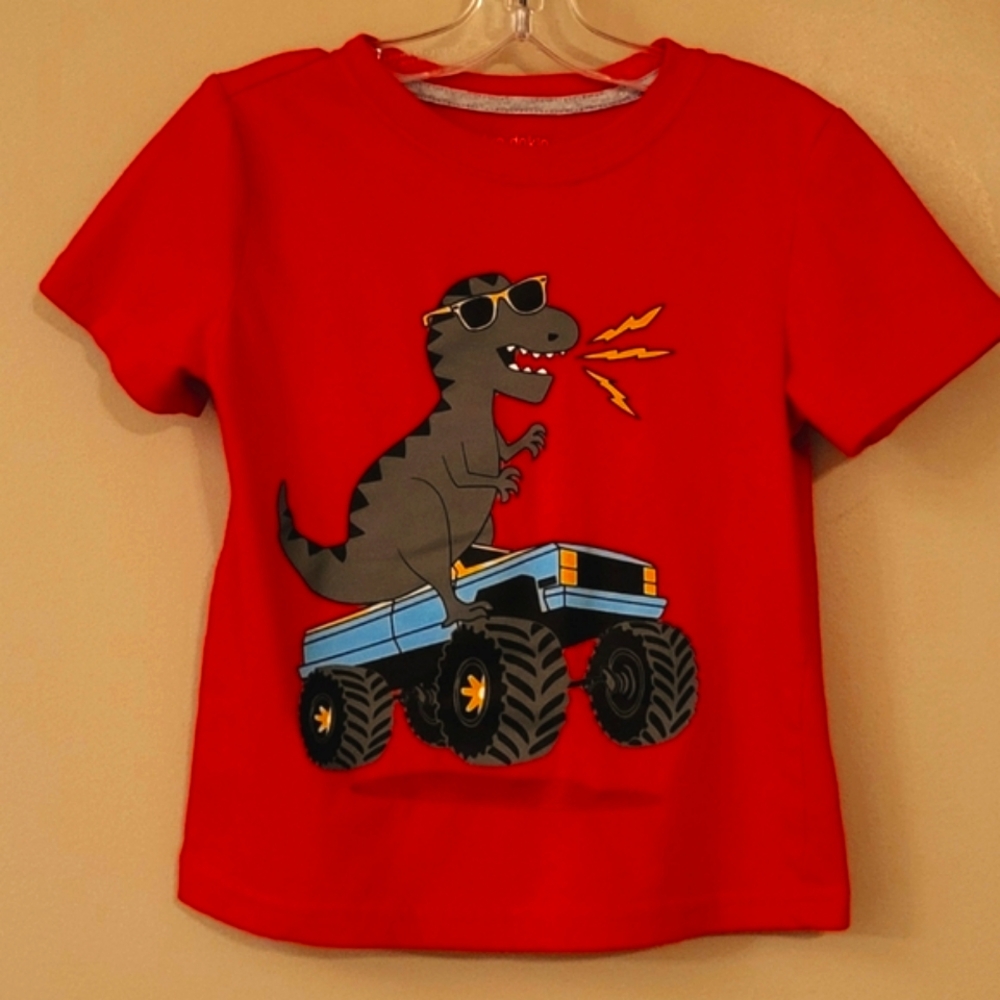 Red dinosaur tee shirt